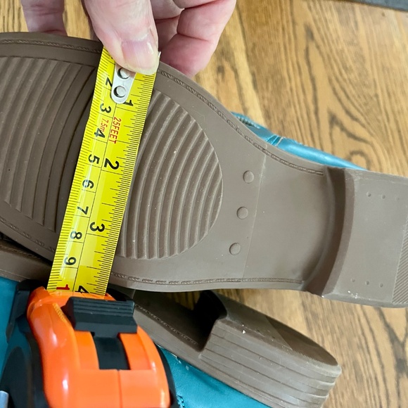 Turquoise Zippered Dress Boots - Picture 7 of 9